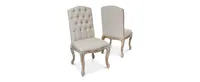 Palen Tufted Hardwood Dining Chairs, Set of 2