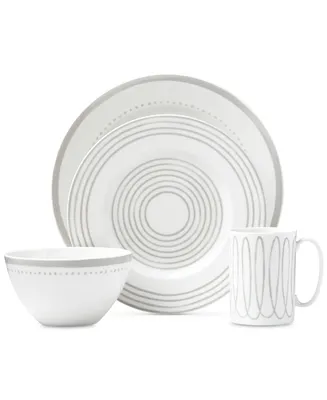 kate spade new york Charlotte Street West Grey Collection 4-Piece Place Setting