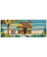 Liora Manne Front Porch Indoor/Outdoor Tiki Hut Multi 2' x 3' Area Rug