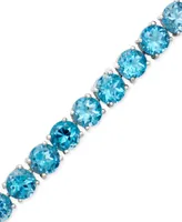 Blue Topaz Sterling Silver Bracelet (20 ct. t.w.)