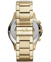A|X Armani Exchange Men's Gold-Tone Stainless Steel Bracelet Watch 46mm AX2137