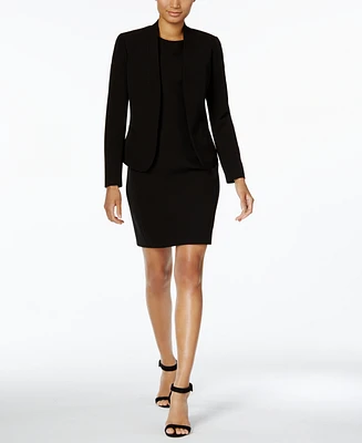 Anne Klein Missy Petite Executive Collection Shawl-Collar Sleeveless Sheath Dress Suit, Created for Macy's