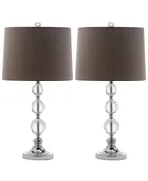 Safavieh Set of 2 Keeva Crystal Ball Table Lamps