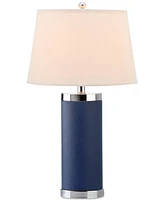 Safavieh Set of 2 Leather Column Table Lamps