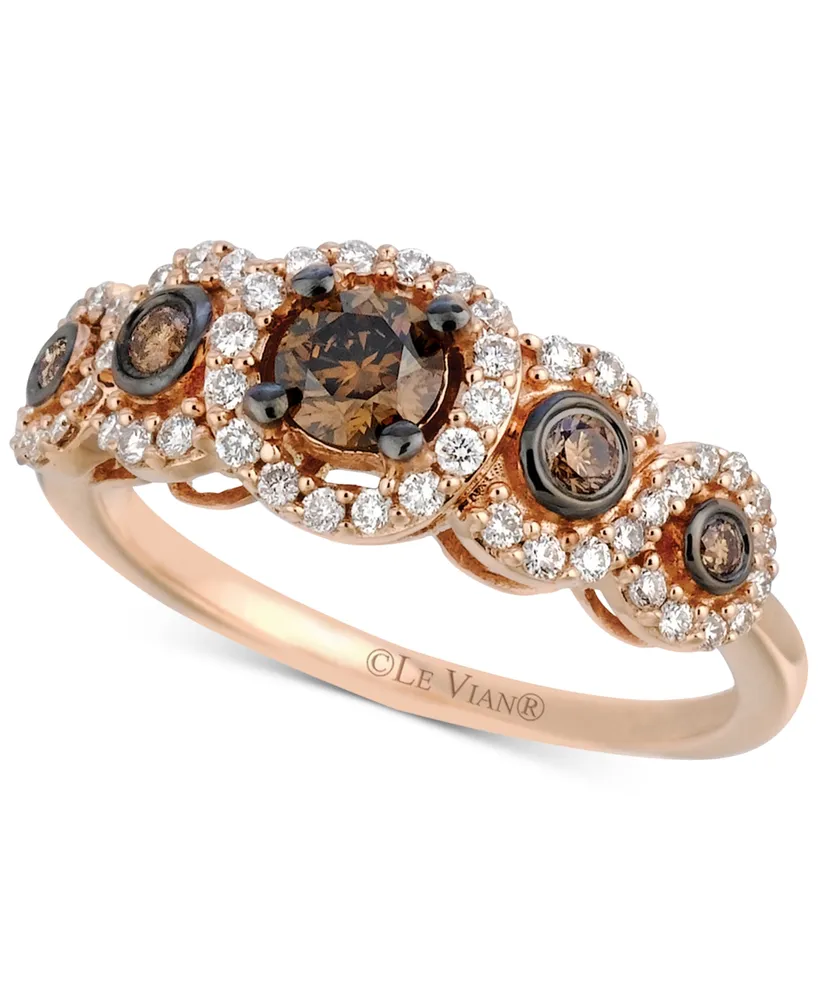 Le Vian Chocolatier Diamond Ring (3/4 ct. t.w.) 14k Rose Gold