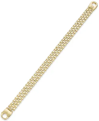 Men's Link Bracelet in 14k Gold-Plated Sterling Silver