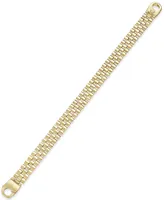 Men's Link Bracelet in 14k Gold-Plated Sterling Silver