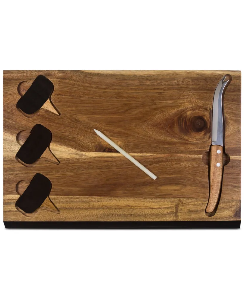 Toscana by Picnic Time Delio Acacia Wood Cheese Board & Tools Set