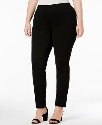 I.n.c. International Concepts Plus Skinny Pull-On Ponte Pants, Created for Macy's