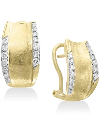 D'oro by Effy Diamond Hoop Earrings (3/8 ct. t.w.) in 14k Gold