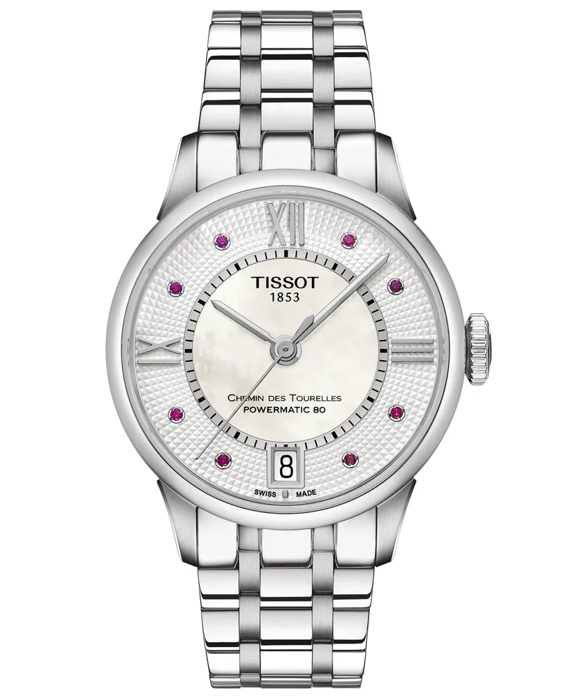 Tissot Women's Swiss Automatic Chemin De Tourelle Stainless Steel Bracelet Watch 32mm