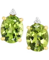 Peridot (5 ct. t.w.) & Diamond Accent Drop Earrings in 14k Gold