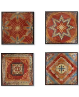 Madison Park Moroccan Tile 4-Pc. Gel-Coated Deco Box Print Set