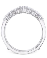 Diamond Tiara Solitaire Enhancer Ring Guard (1-3/8 ct. t.w.) in 14k White Gold