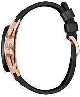Bulova Men's Chronograph Curv Black Rubber Strap Watch 44mm