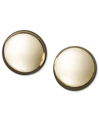 Flat Ball Stud Earrings (7mm) 14k Yellow or White Gold