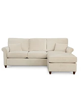 Lidia 82" Fabric 2-Pc. Reversible Chaise Sectional Sofa with Storage Ottoman, Created for Macy's