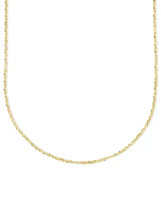 Italian Gold 14k Gold Necklace, 16" Perfectina Chain Necklace (1-1/8mm)