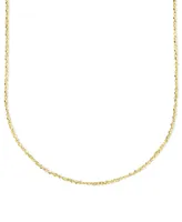 Italian Gold 14k Gold Necklace, 16" Perfectina Chain Necklace (1-1/8mm)