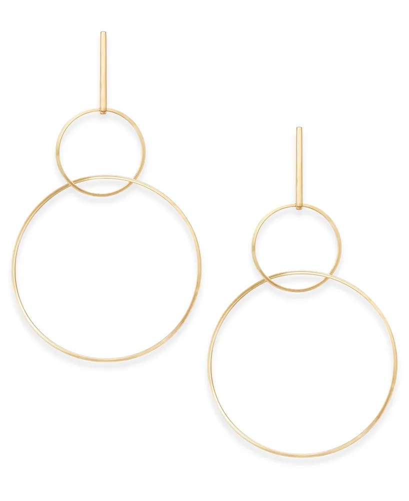 I.n.c. International Concepts Gold-Tone Interlocking Hoop Statement Earrings