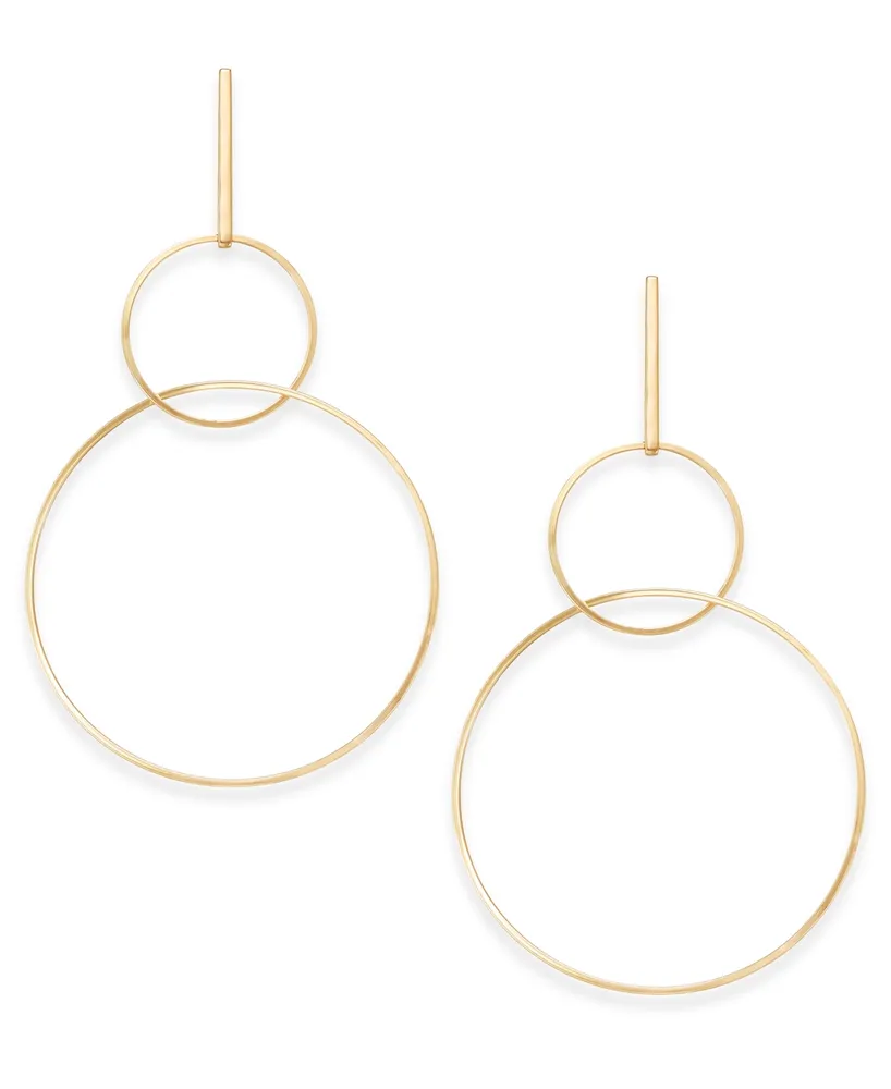 I.n.c. International Concepts Gold-Tone Interlocking Hoop Statement Earrings, Created for Macy's