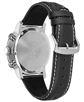 Citizen Eco-Drive Men's Chronograph Black Leather Strap Watch 44mm