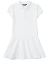 Big Girls Cotton Mesh Short Sleeve Polo Dress