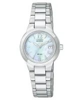 Citizen Women's Eco-Drive Sport Stainless Steel Bracelet Watch 26mm EW1670