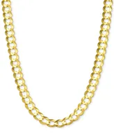 24" Open Curb Link Chain Necklace (5-3/4mm) in Solid 14k Gold