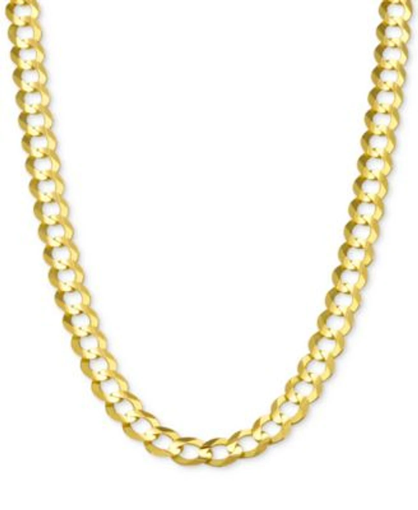 Italian Gold Open Curb Link Chain Necklace Collection 5 3 4mm In Solid 14k Gold