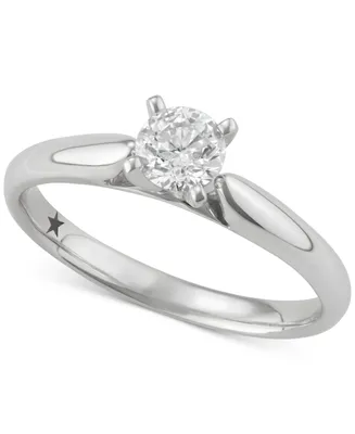 Macy's Star Signature Diamond Solitaire Engagement Ring (1/2 ct. t.w.) in 14k White or Yellow Gold