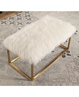 Jameson Faux Fur Ottoman