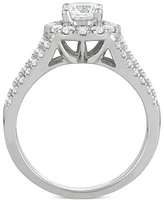 Diamond Halo Engagement Bridal Set (1-3/4 ct. t.w.) in 14k White Gold