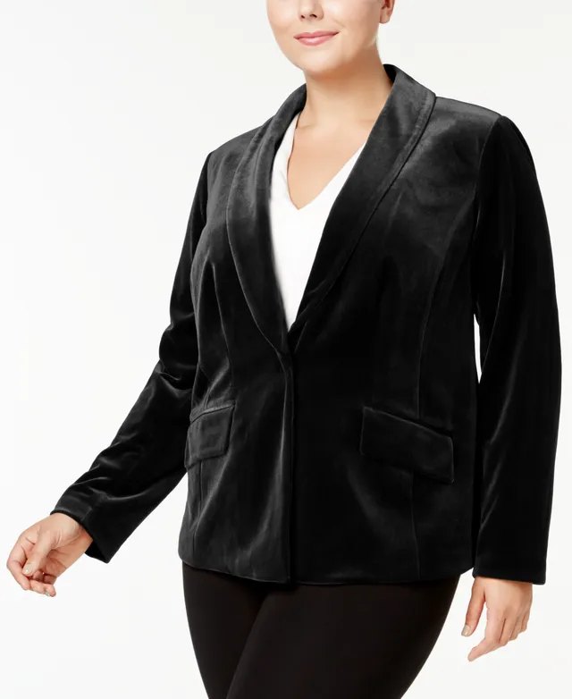 I.N.C. International Concepts Petite Velvet Blazer, Created for