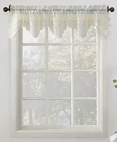 No. 918 Alison Floral Lace Sheer Rod Pocket Kitchen Curtain Valance