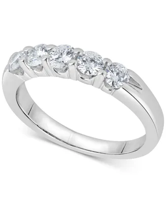 Diamond Five-Stone Ring (3/4 ct. t.w.) 14k White Gold