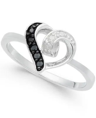 Diamond Heart Ring (1/10 ct. t.w.) Sterling Silver