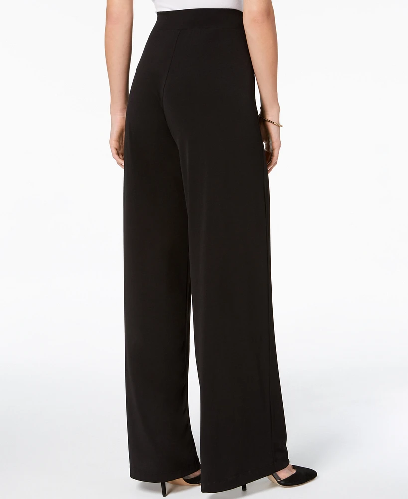 Ny Collection Petite Mid Rise Pull On Wide-Leg Palazzo Pant, & Short