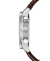 Citizen Eco-Drive Men's Chronograph Brown Leather Strap Watch 44mm