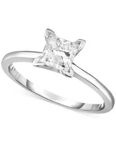 Diamond (1 ct. t.w.) Princess Engagement Ring 14k White, Yellow or Rose Gold