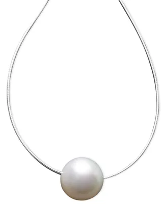 Pearl Necklace, 14k White Gold Cultured South Sea Pearl Pendant (13mm)