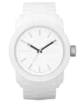 Diesel Men's White Silicone Strap Watch 44mm DZ1436