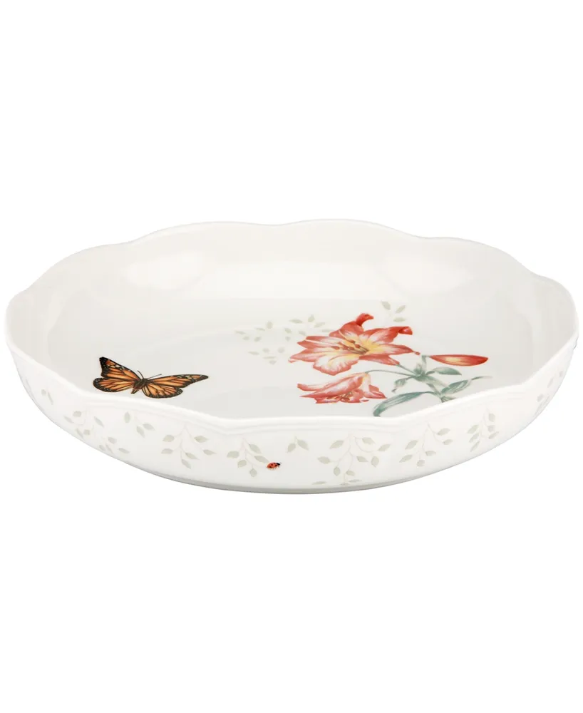 Lenox Butterfly Meadow Scalloped Low Serving Bowl