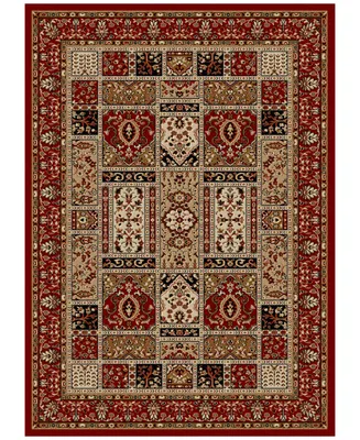 Closeout! Km Home Pesaro Panel Red 3'3" x 4'11" Area Rug