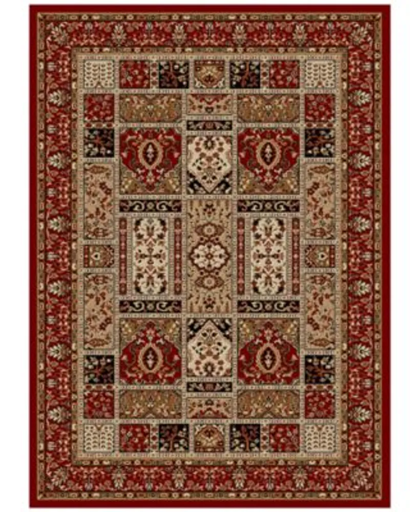 Km Home Pesaro Panel Red Area Rug Collection