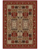 Km Home Pesaro Panel Red Area Rug Collection