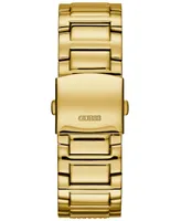 Guess Men's Crystal Gold-Tone Stainless Steel Bracelet Watch 46mm