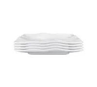 Q Squared Ruffle Melamine Square Bread & Butter Plates, Set of 4