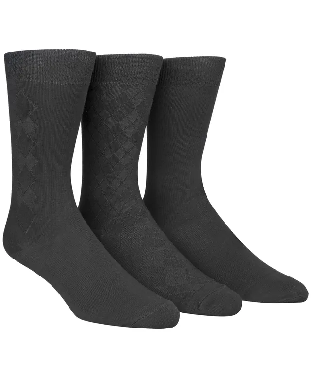 Vince Camuto Argyle Men's Crew Socks - 3 Pack