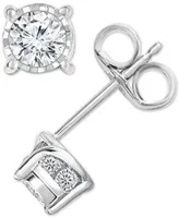 Trumiracle Diamond Stud Earrings 1 2 Ct. T.W. In 14k Gold